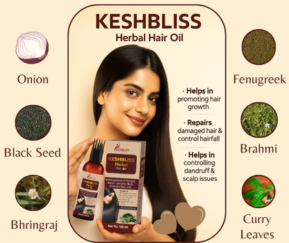 KESHBLISS HERBAL HAIR OIL 100 ml.