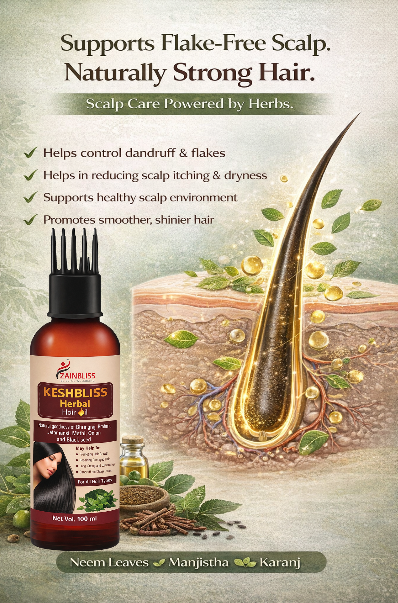 KESHBLISS HERBAL HAIR OIL 100 ml.