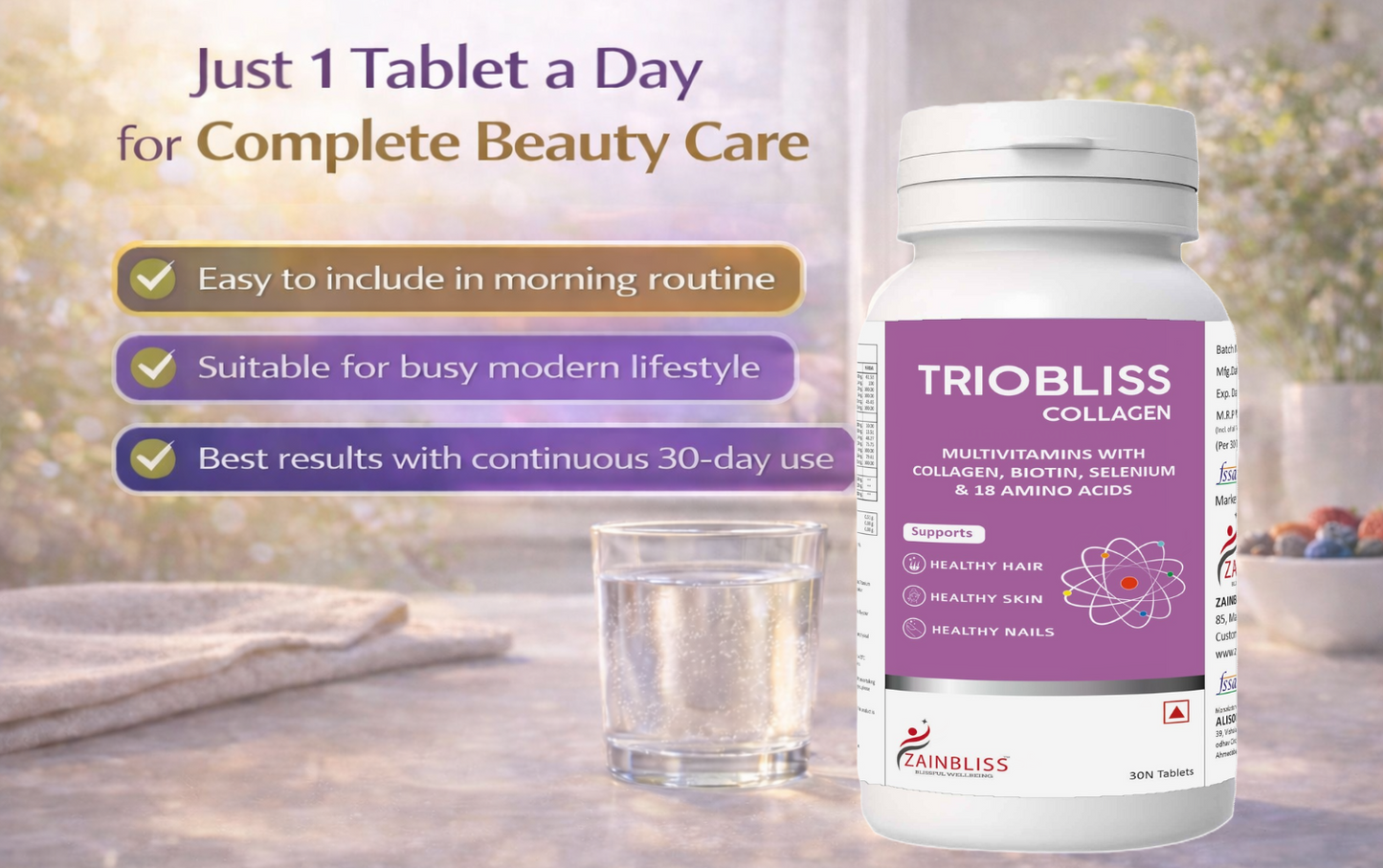 TRIOBLISS COLLAGEN TABLET 30's PACK