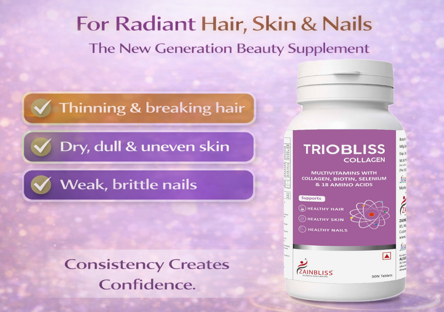 TRIOBLISS COLLAGEN TABLET 30's PACK